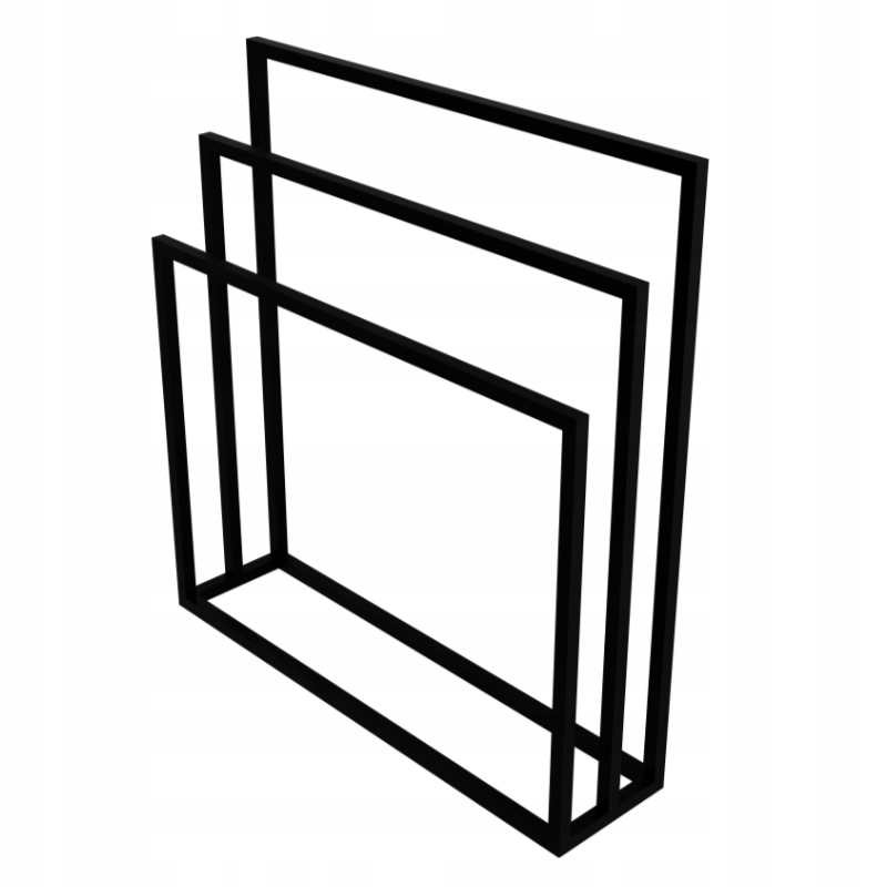 Černý stojan na ručník Halmahera 800 – Elegantní design do koupelny