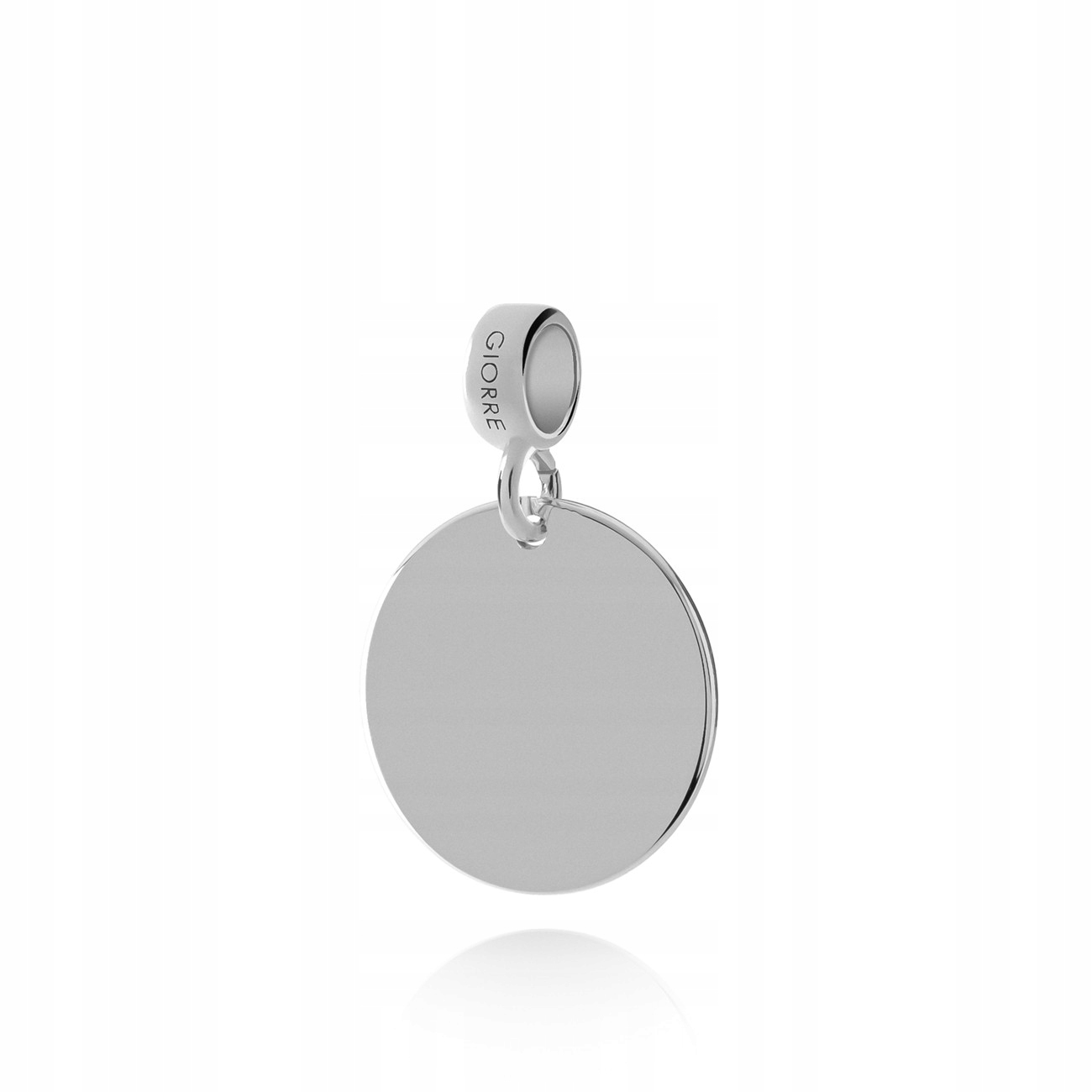Kulatý Plech Přívěsek Beads Gravírování Stříbro 925 Platina Giorre