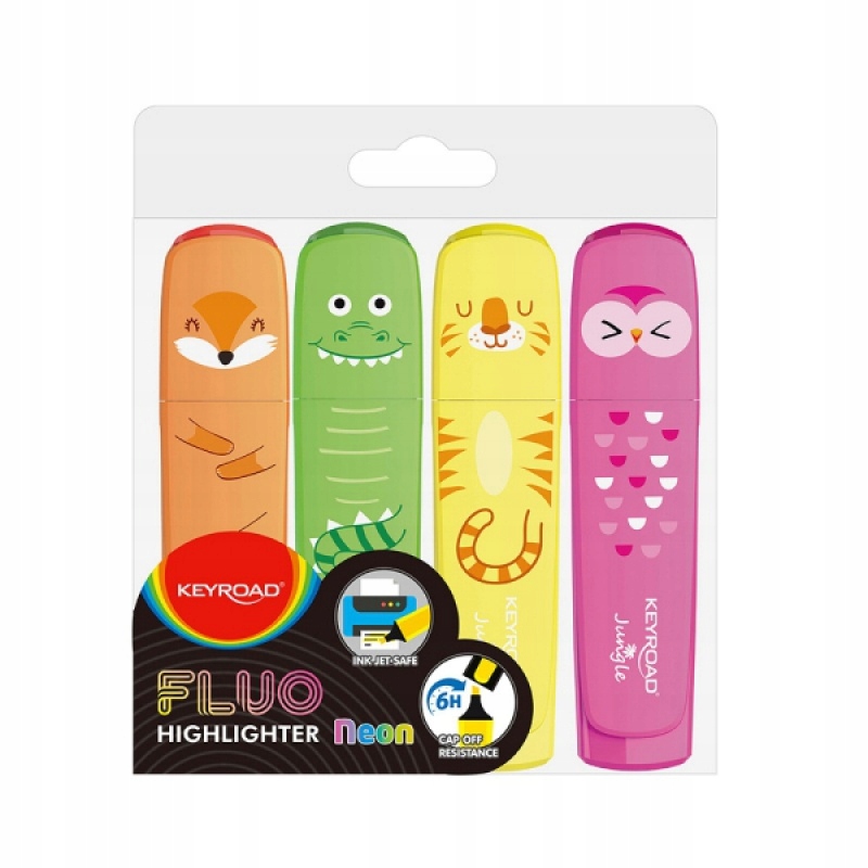 

Zakreślacz Fluo Jungle 1-5 mm 4szt etui mix