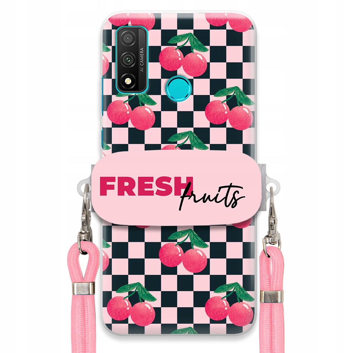 Puzdro pre Huawei P Smart 2020 Ružové vodítko funkčný držiak Fresh Fruits