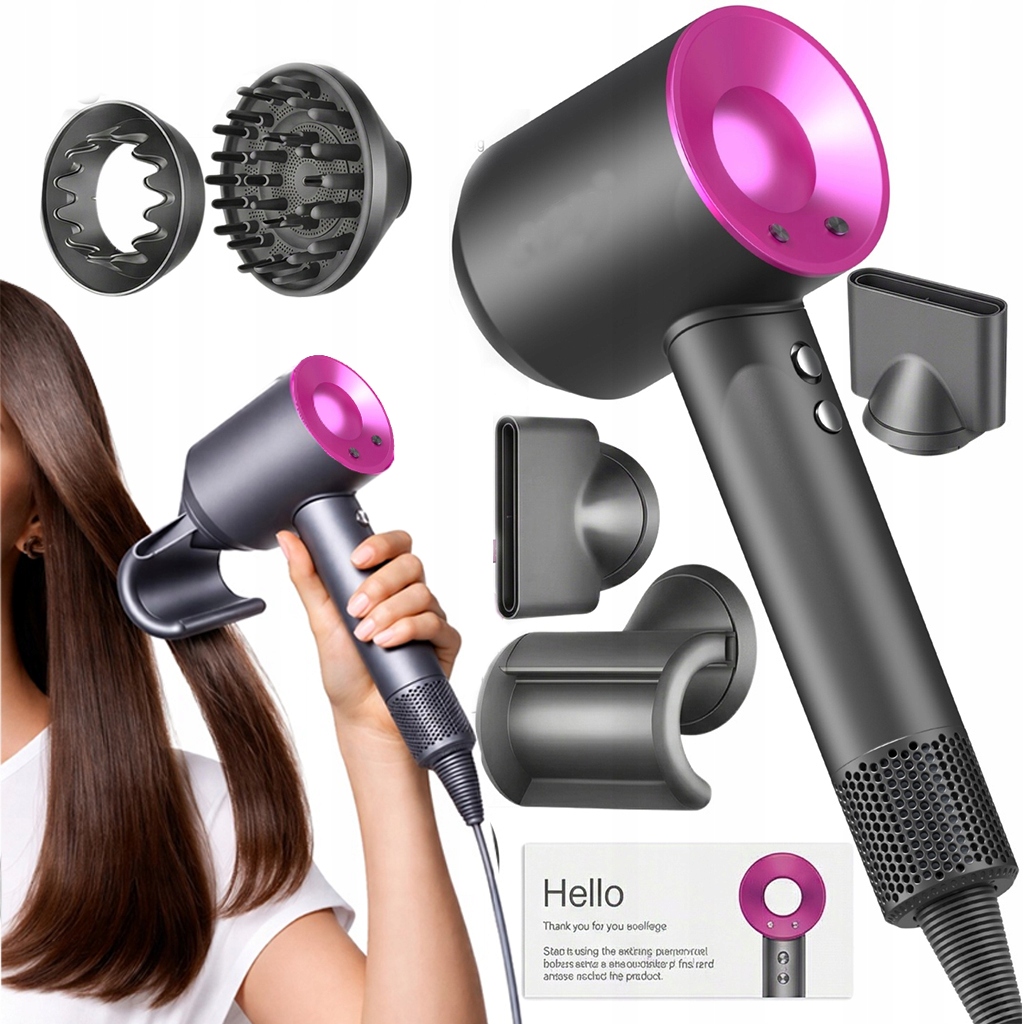 Suszarka do włosów Dryer HD1600 1600 W 3 prędkości jonizacja dyfuzor