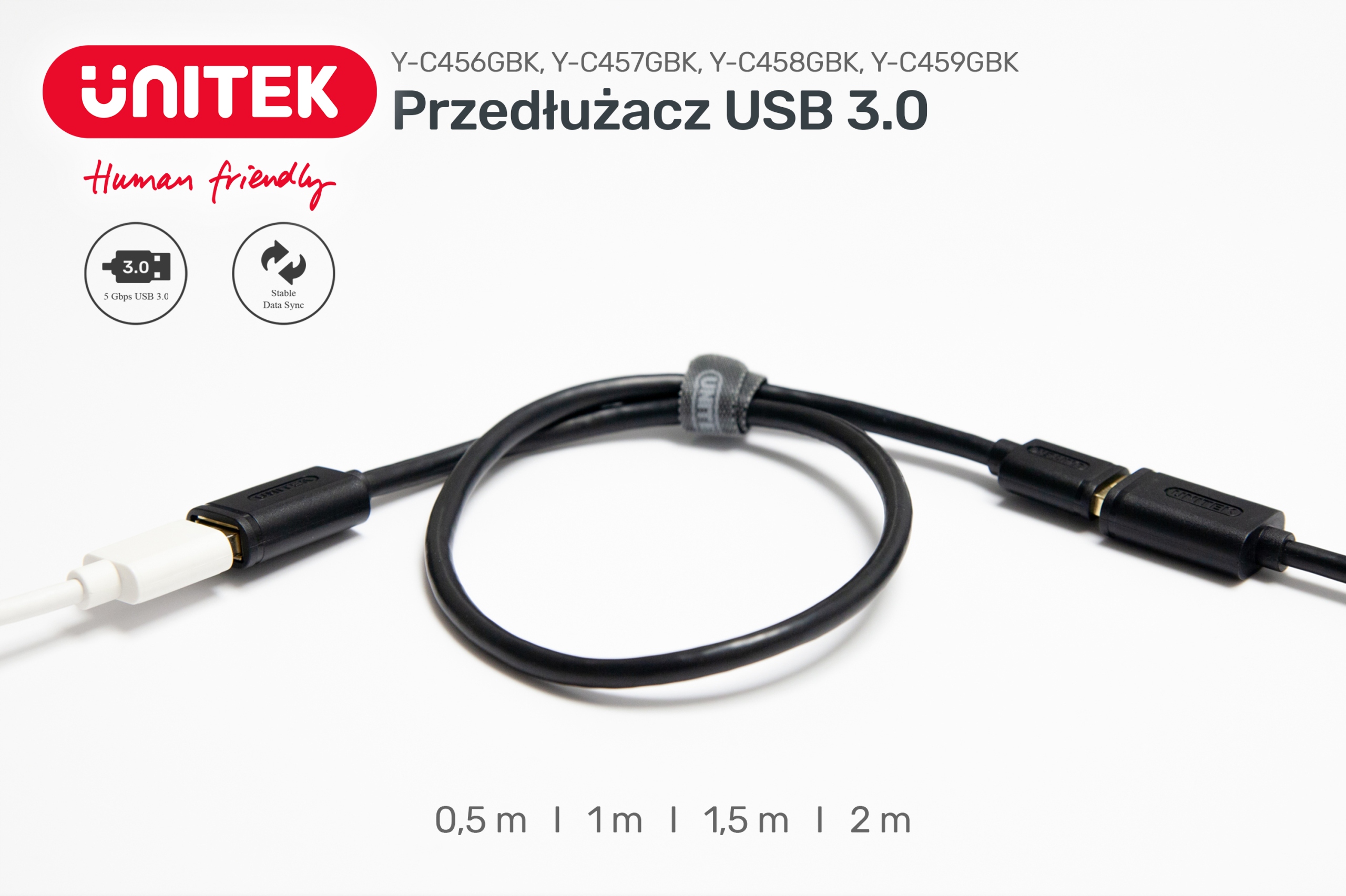 Unitek przewód kabel przedłużacz USB3.0 AM-AF 0,5M Marka Unitek