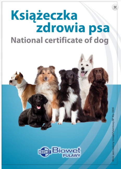 

Książeczka zdrowia psa Bp mix dużych ras