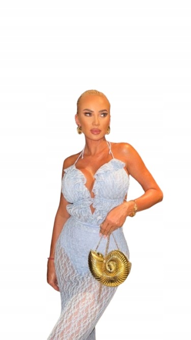 Krajkové body Rosi Blue Just Unique Modrá M/L