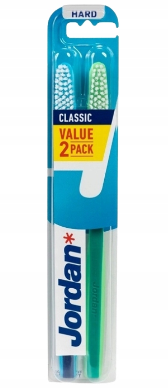 Zestaw twardych szczoteczek manualnych do zębów Jordan Classic Hard 2 szt