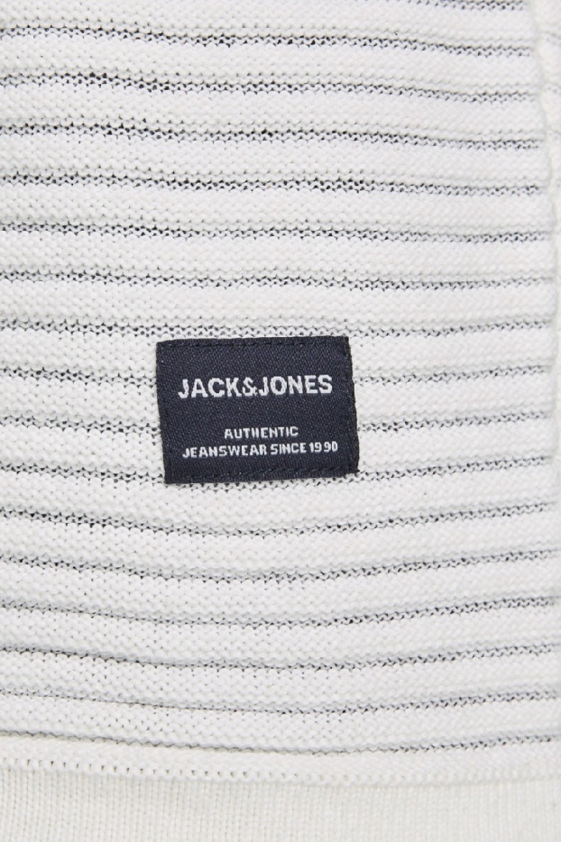 JACK&JONES SWETER WIND Z FAKTURĄ PASKI XL RBA Długość rękawa 74 cm