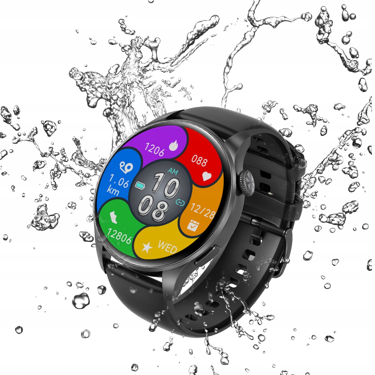 Zegarek Smartwatch ALWAYS ON Rozmowy Puls Menu PL Kompatybilność systemowa Android iOS