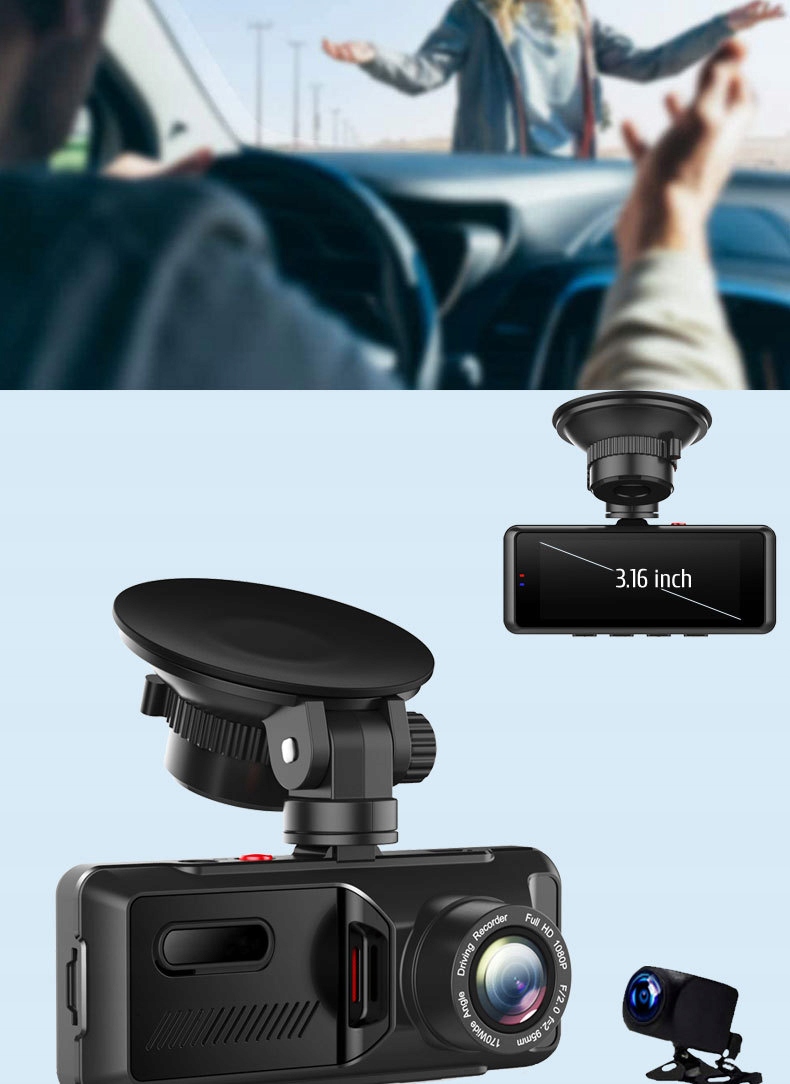 Rejestrator samochodowy Czujnik grawitacyjny Monitor parkowania Model ABS