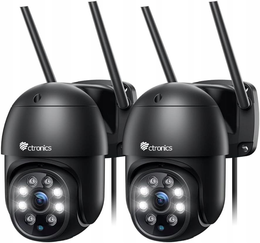 2szt KAMERA ZEWNĘTRZNA WIFI OBROTOWA BEZPRZEWODOWA IP 2.5K 4MPx ŚLEDZENIE