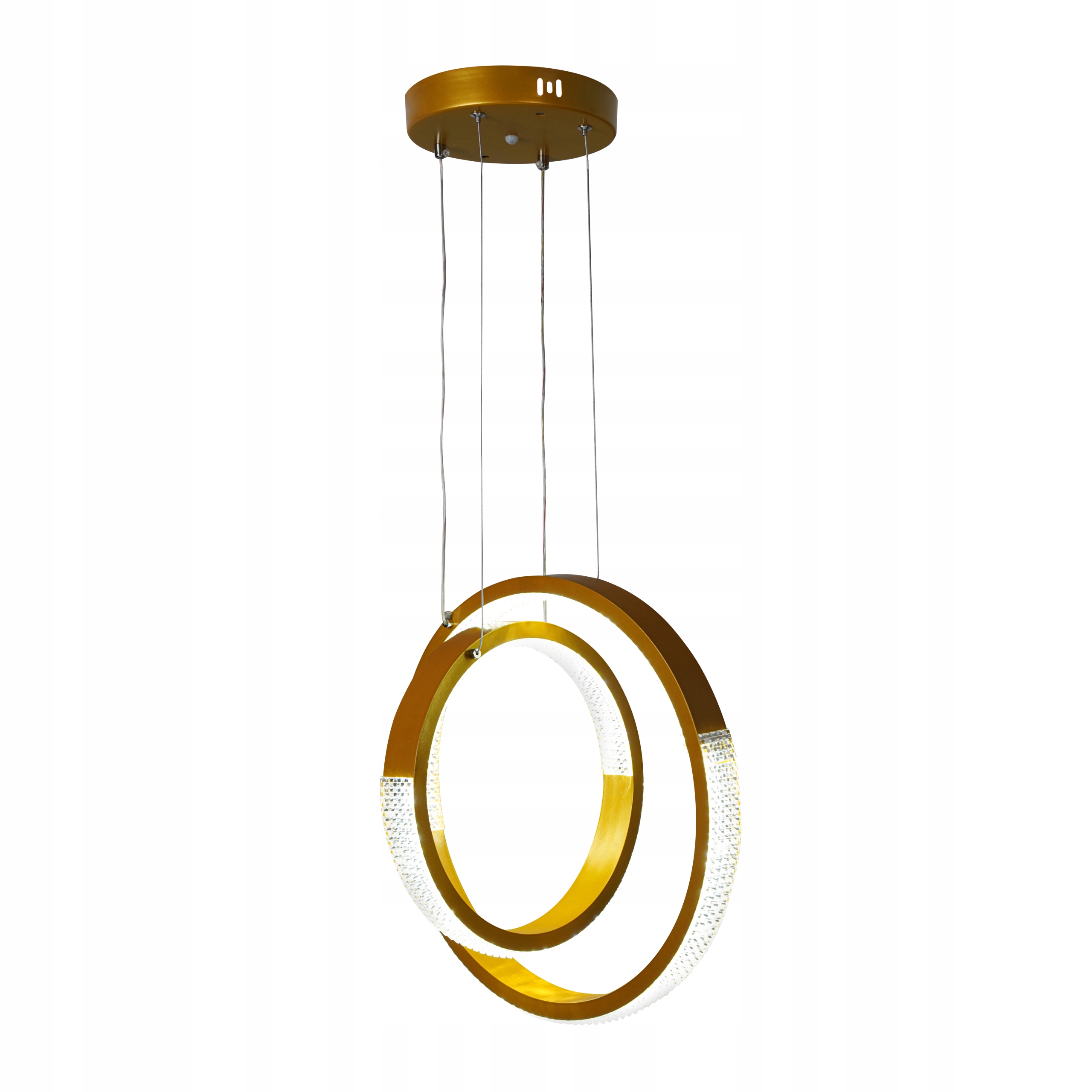 Led stropná lampa Luster Zlatá Ring Diaľkový Ovládač