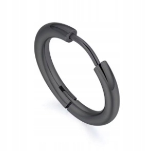 Clicker Okrągły Kolczyk do Ucha Punk Gothic STAL