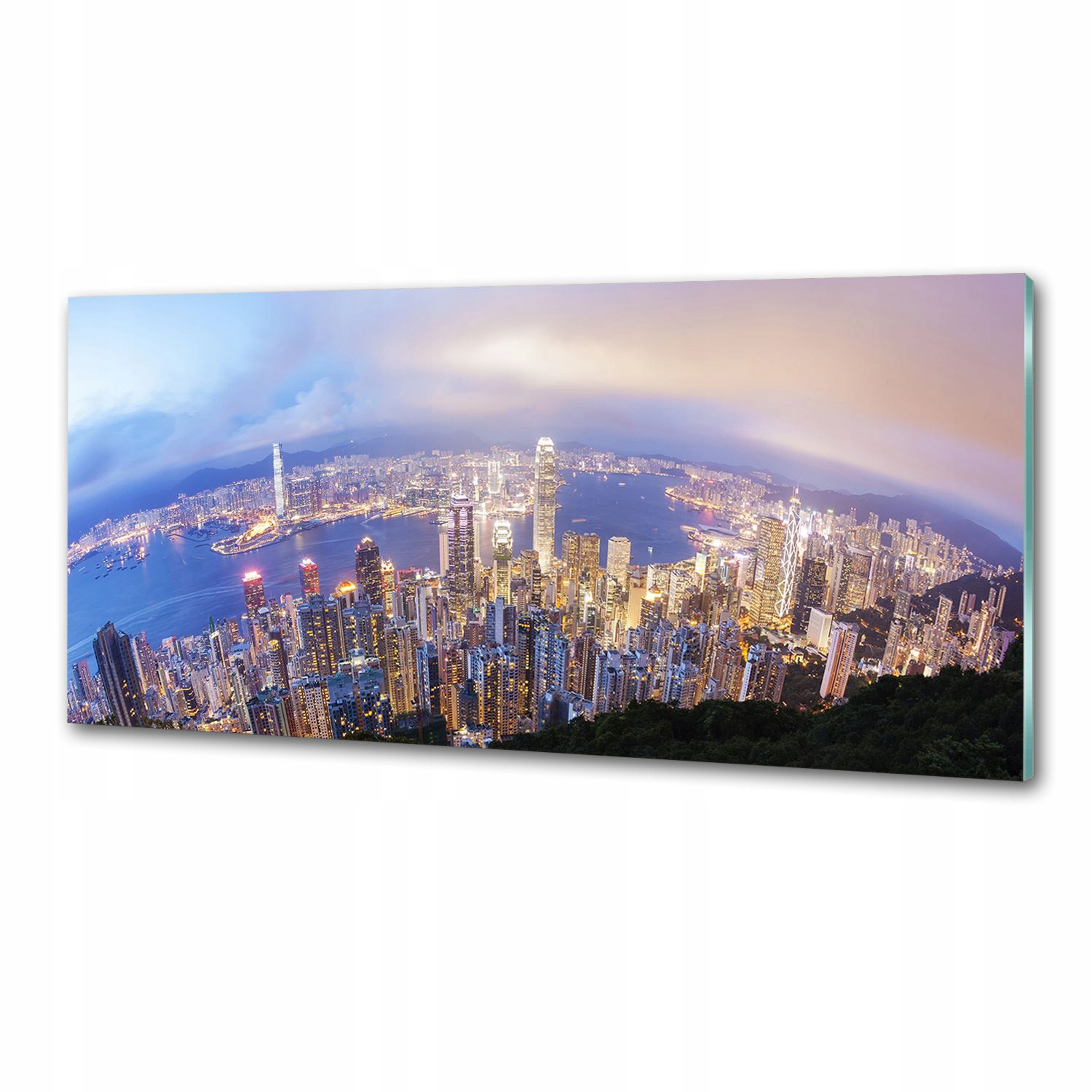Panel do kuchyne Hongkong panoráma 125x50 cm Lepidlo