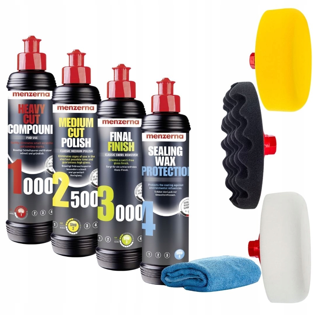 ZESTAW 3x PASTA POLERSKA MENZERNA WOSK SW PADY