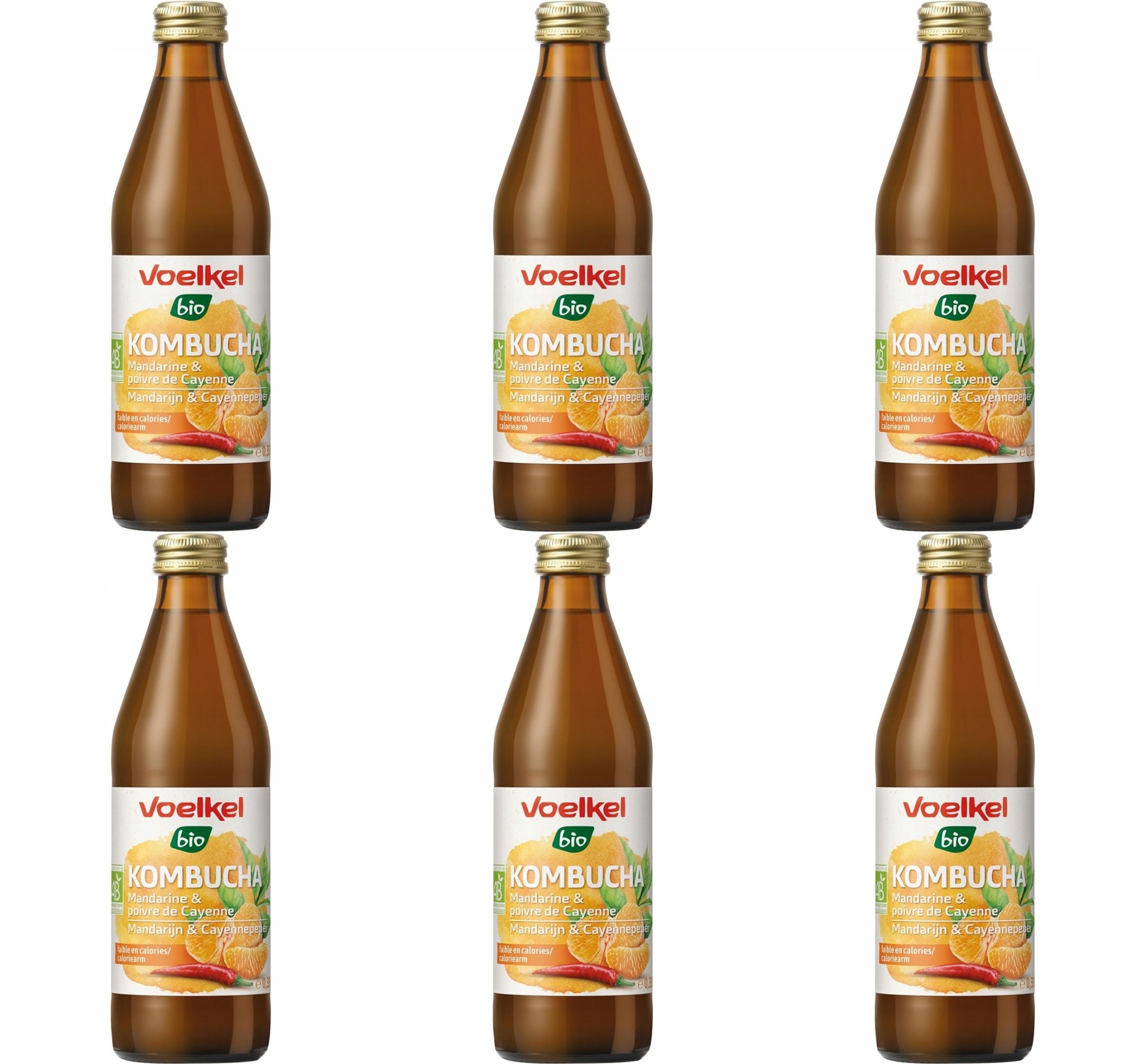Kombucha mandarinka-cayenne Bio 330 ml X6