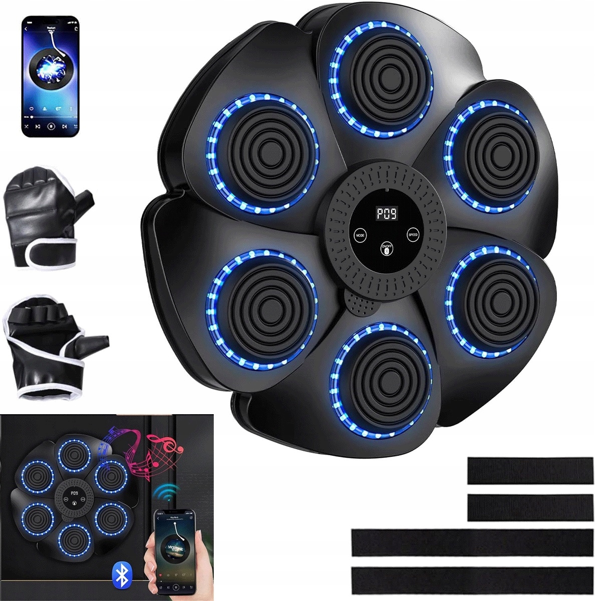 Treningowy Bluetooth Z 18 Poziomami Prędkości regulacją 9 Trybów Boks