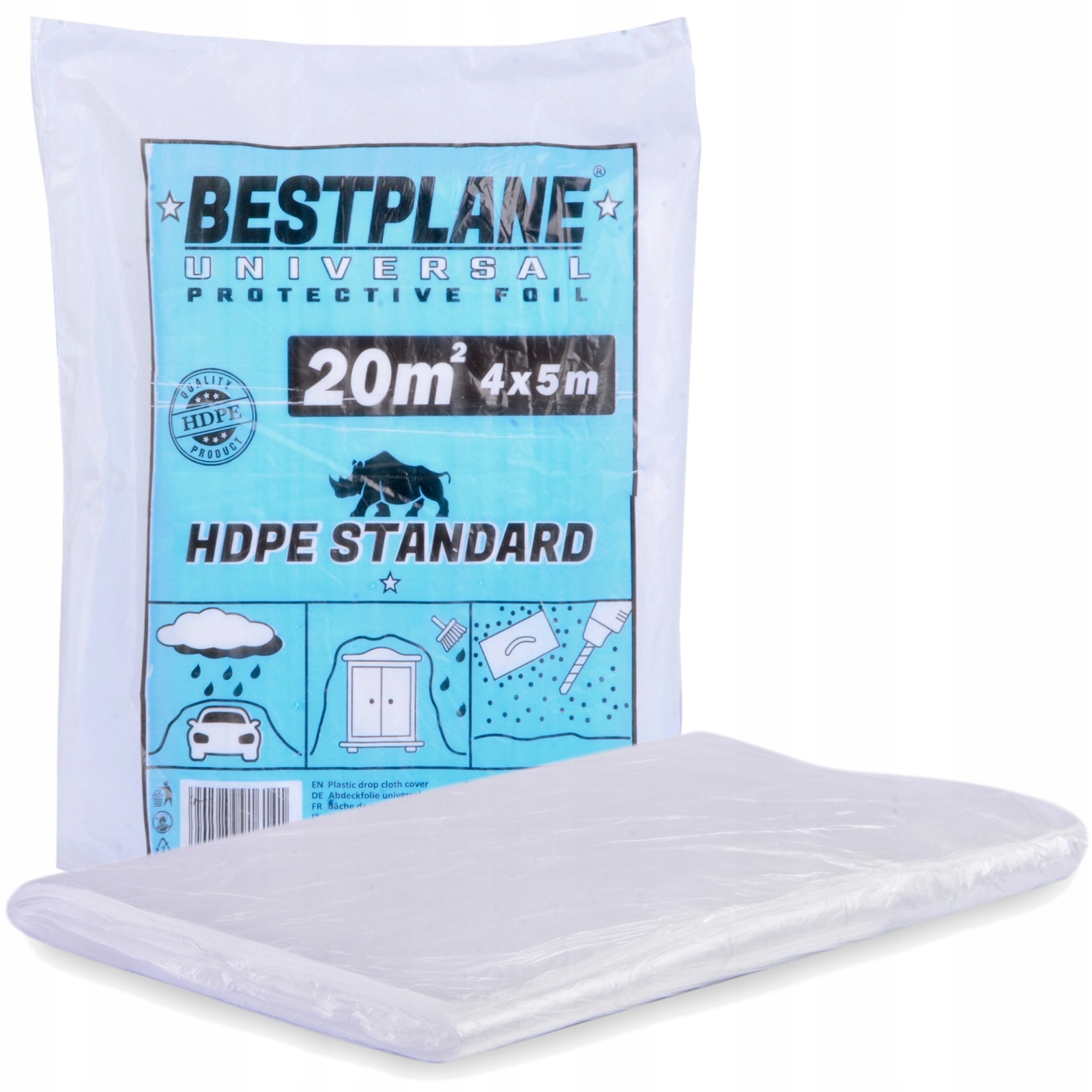 FOLIA MALARSKA BUDOWLANA UNIWERSALNA 4X5 20M2 Kod producenta PL400X500_53