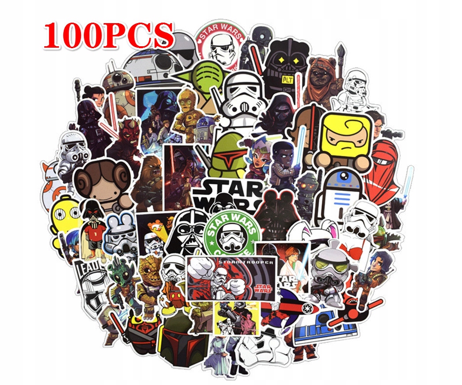 

Zestaw 100 Szt Naklejki Star Wars Gwiezdne Wojny
