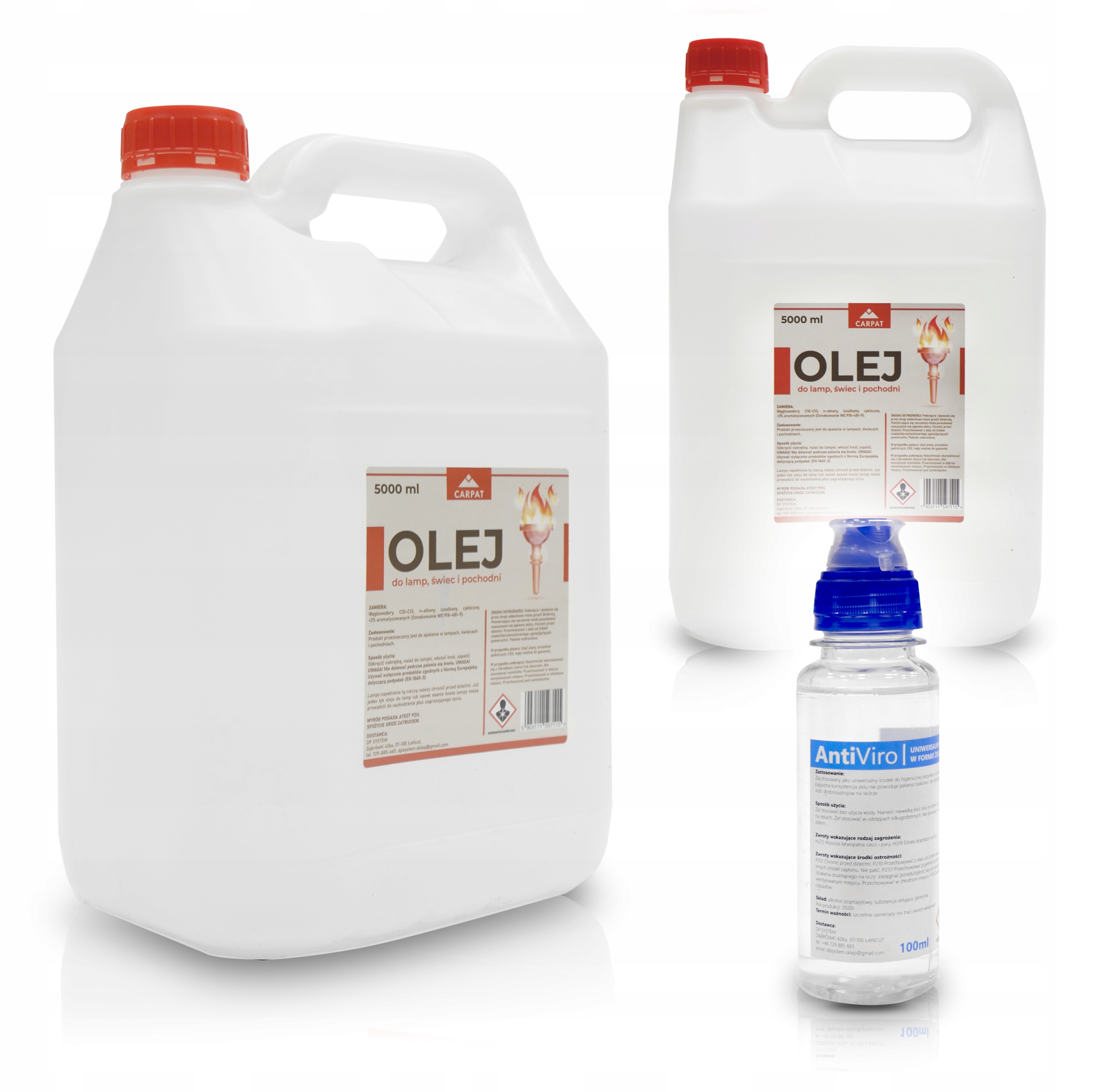 OLEJ DO LAMP NAFTOWYCH, ŚWIEC I POCHODNI 5L + ŻEL