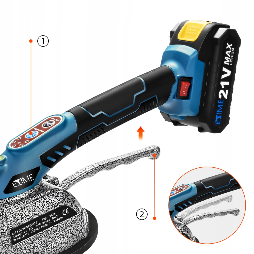 ELEKTRONARZĘDZIE DO UKŁADANIA PŁYTEK 21V 98VF Rodzaj wibrator do poziomowania płytek