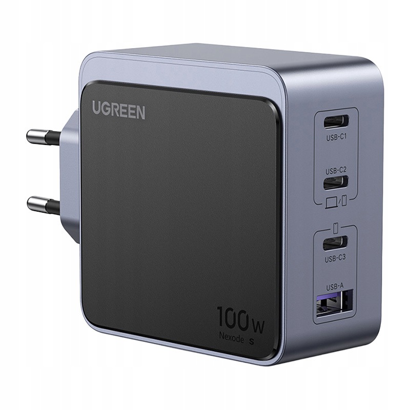 Ugreen Síťová nabíječka Nexode S 100W 3xUSB-C Usb (šedá)
