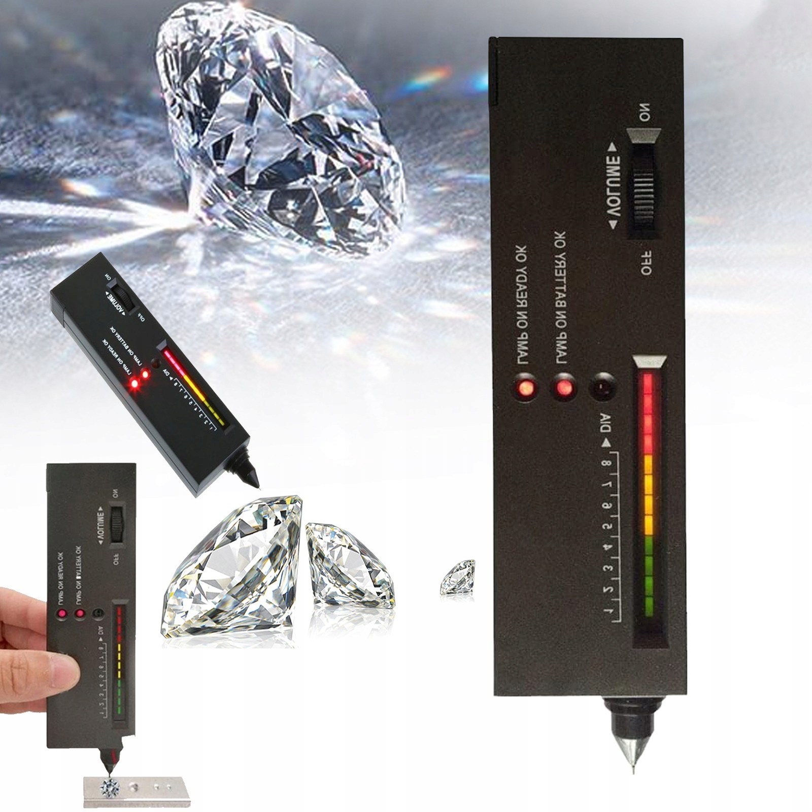 Tester diamantů s Led pro začátečníky i experty