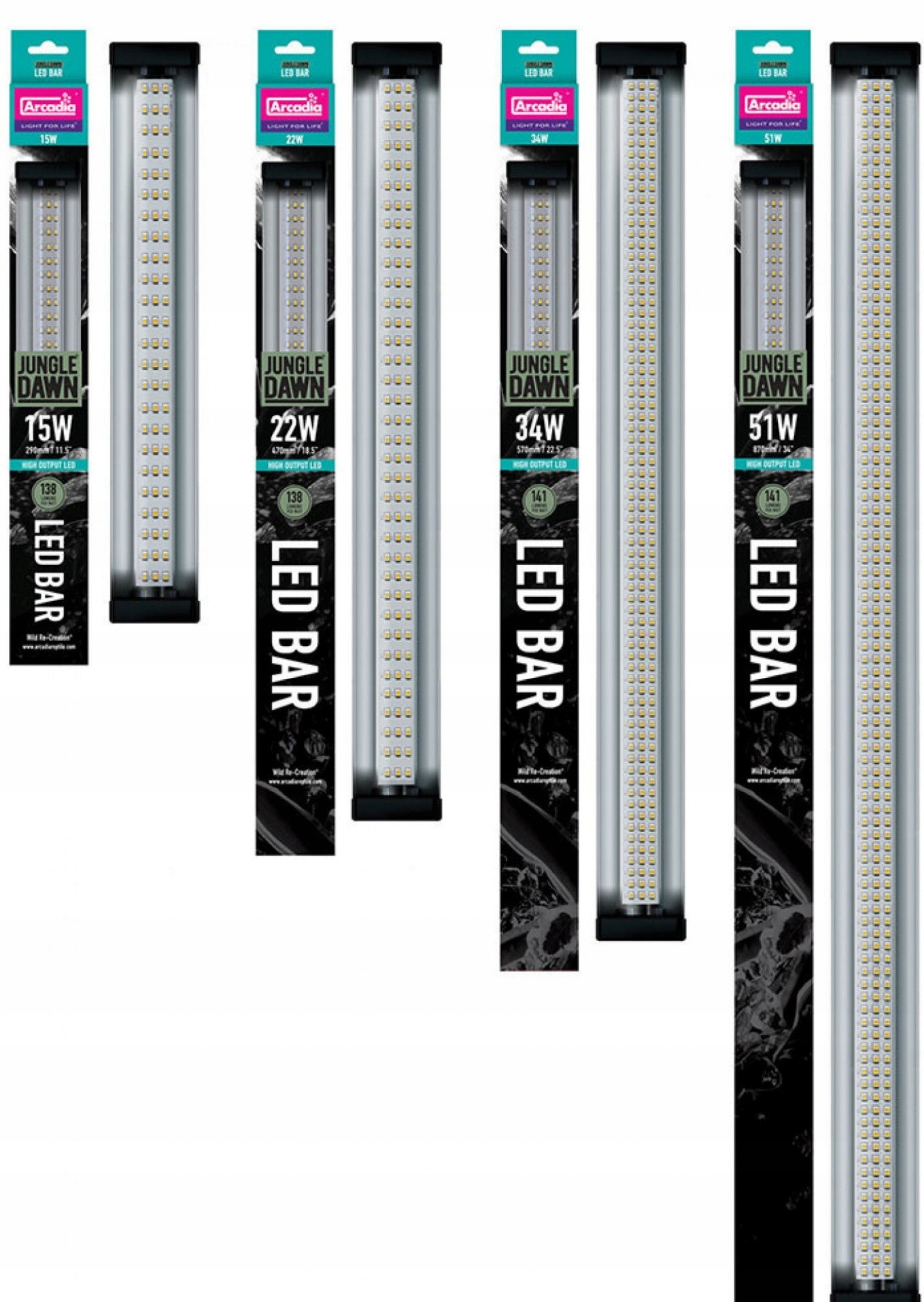 Levně Arcadia Jungle Dawn Led Bar Pro Osvětlení pro rostliny 22W, 47 cm