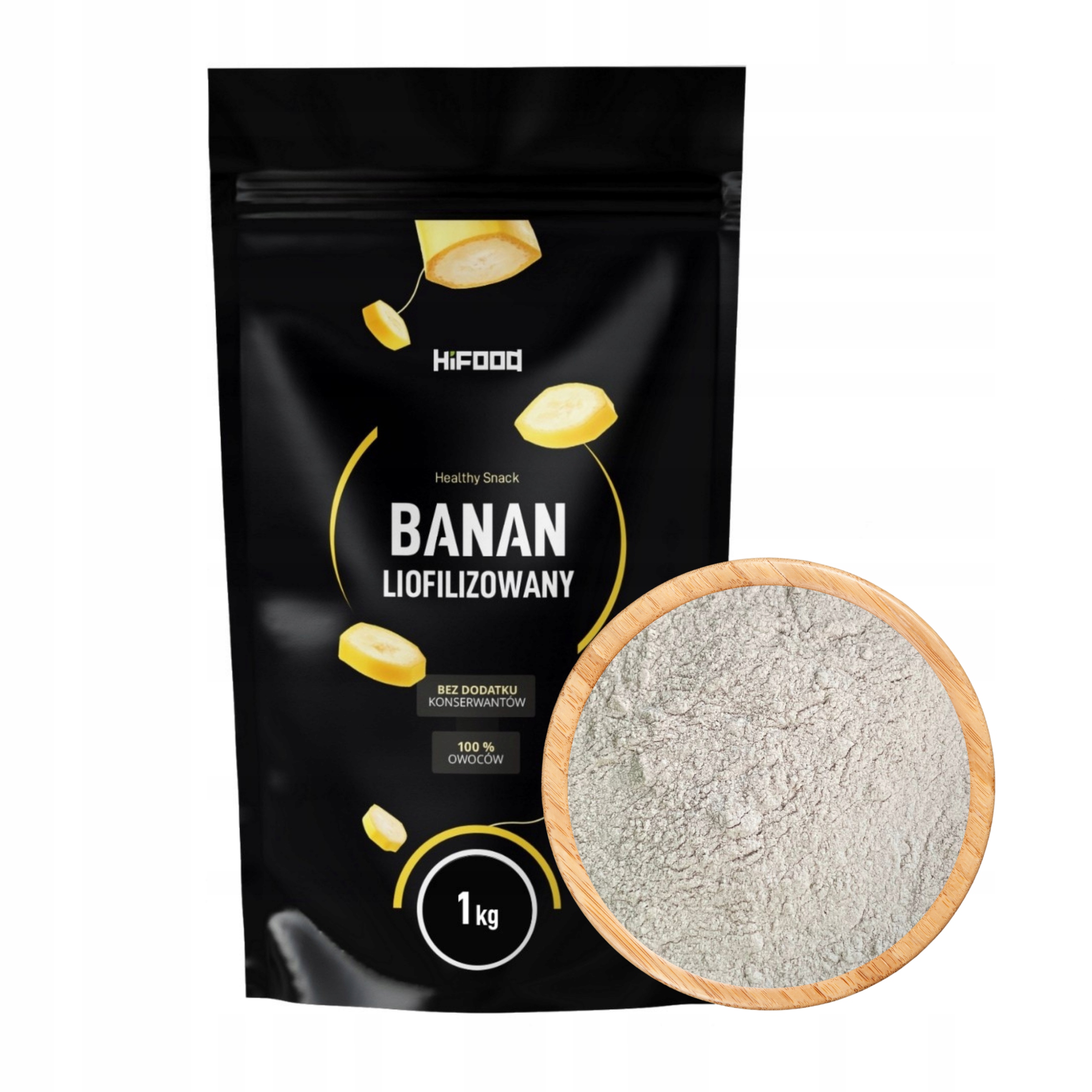 Banan Liofilizowany Banany 100% Proszek 1 kg HiFOOD