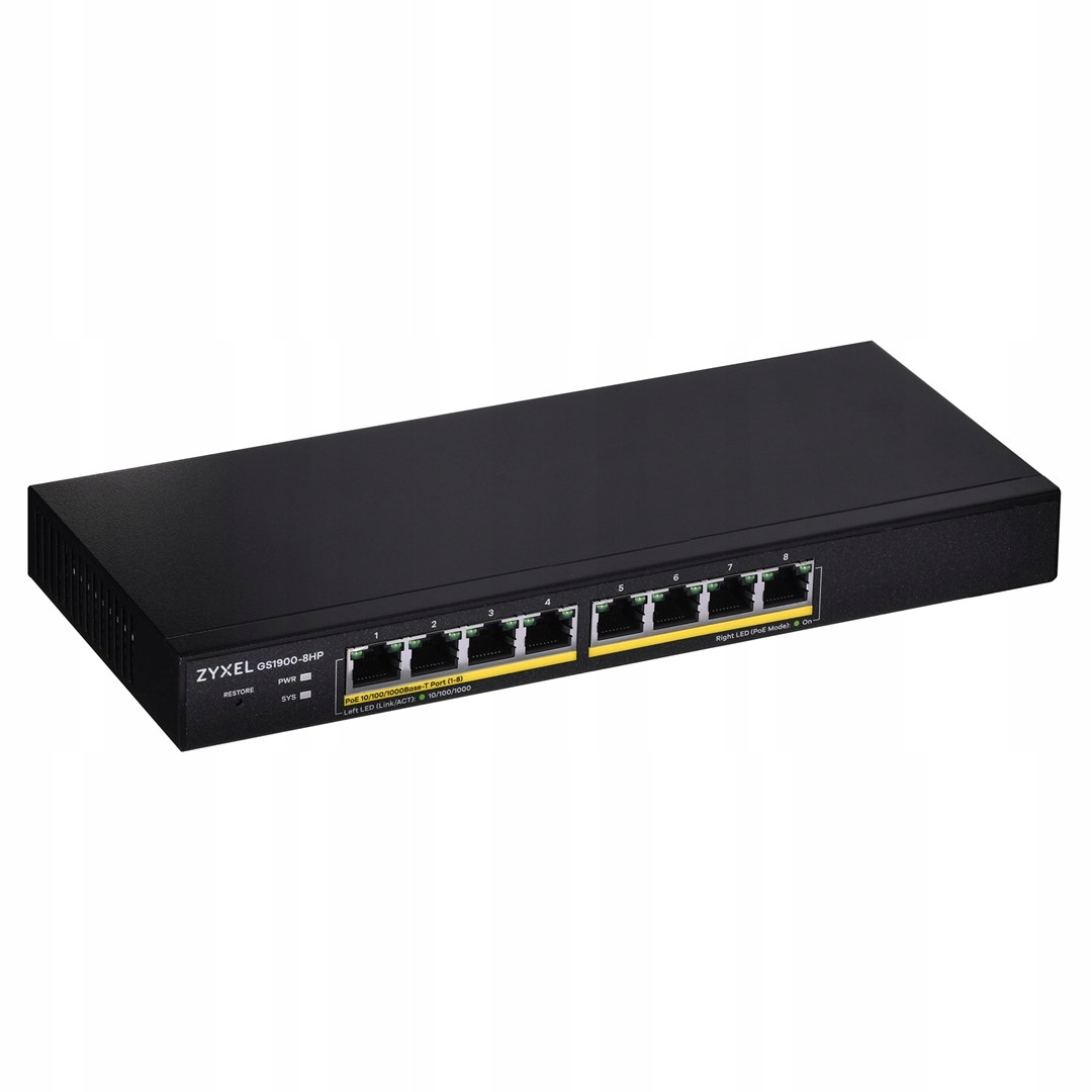Switch Zyxel GS1900-8HP-EU0103F 77W Managed