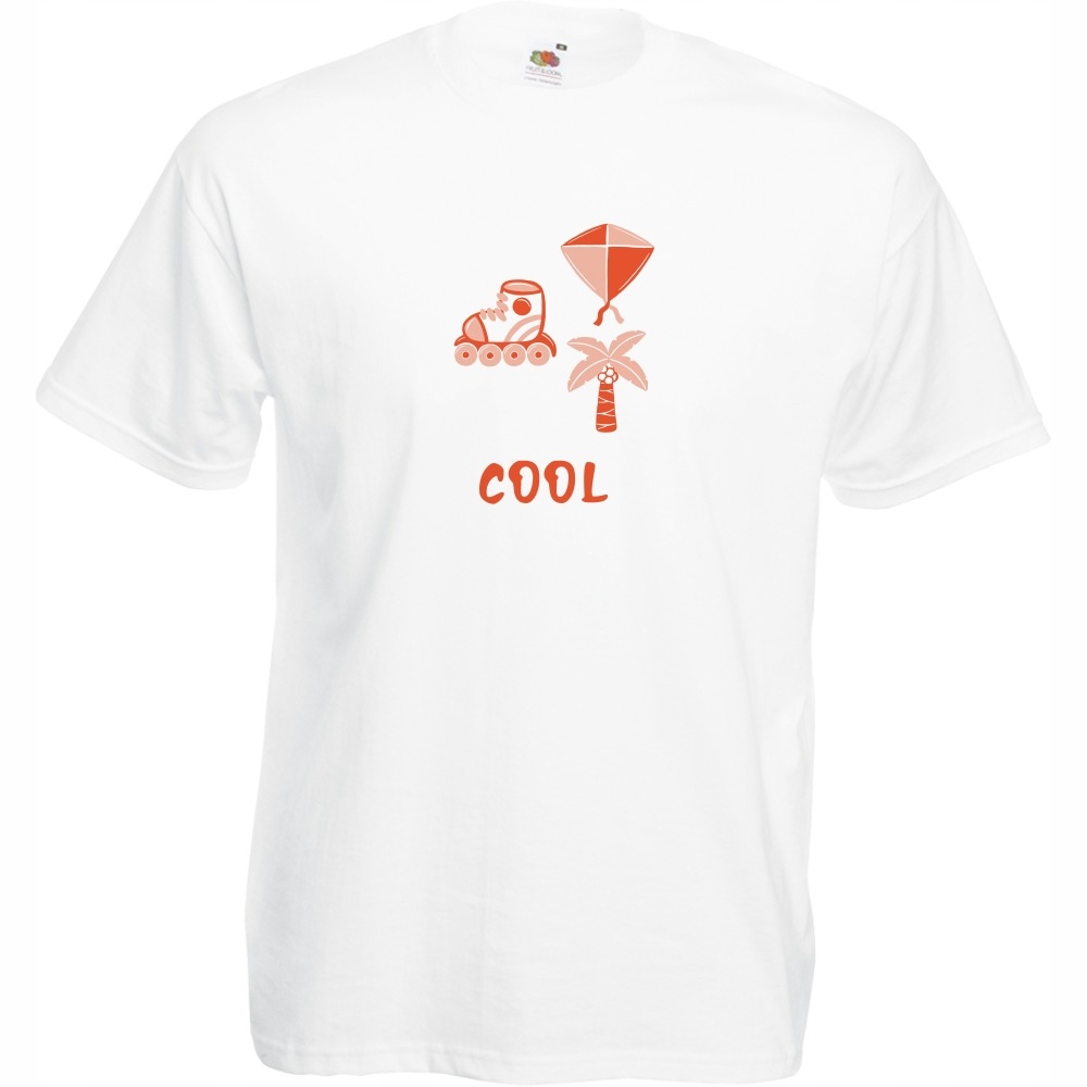 

Koszulka cool vibes rolki palmy XL biała