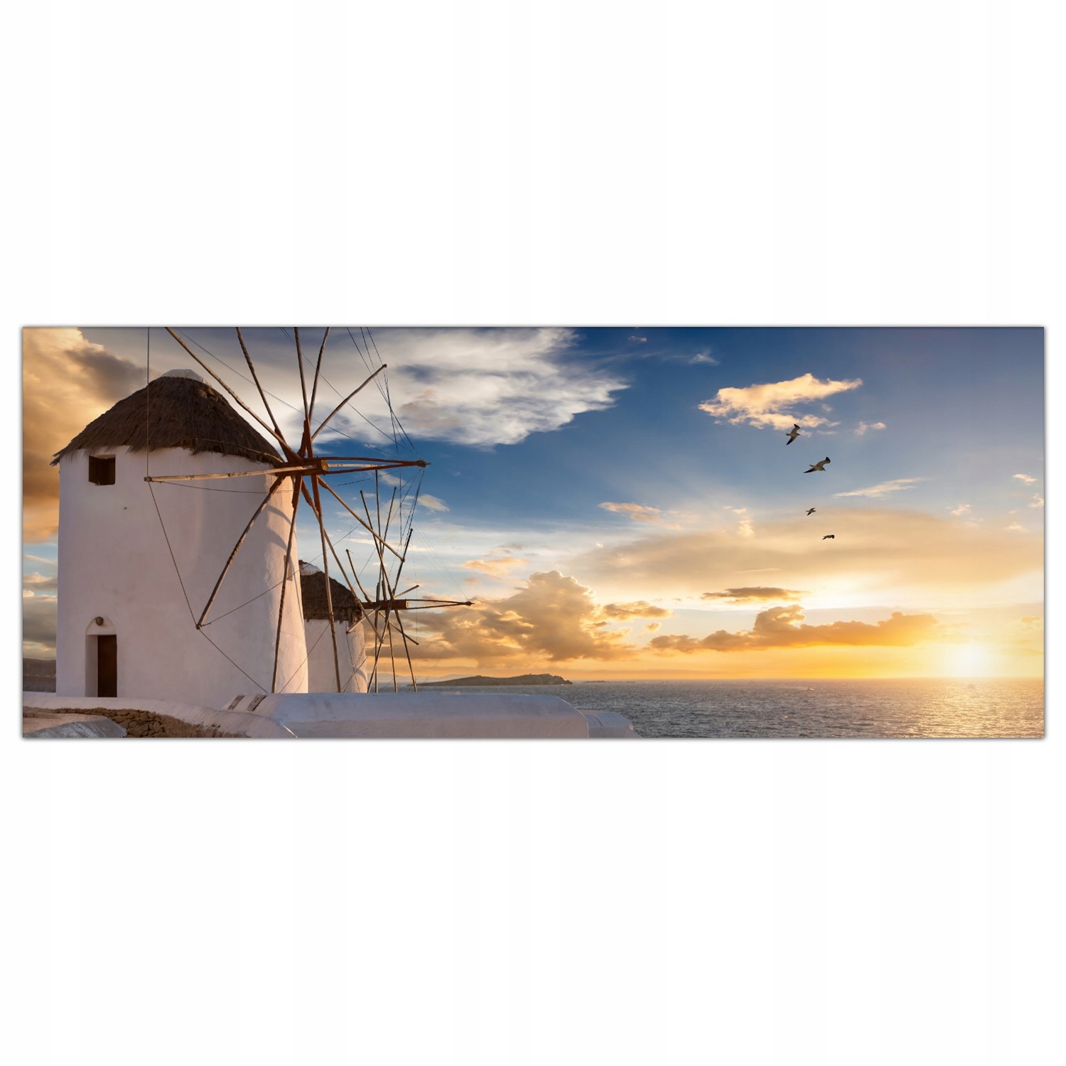 

Hartowany Obraz Szklany Młyn Zachód Słońca 125x50