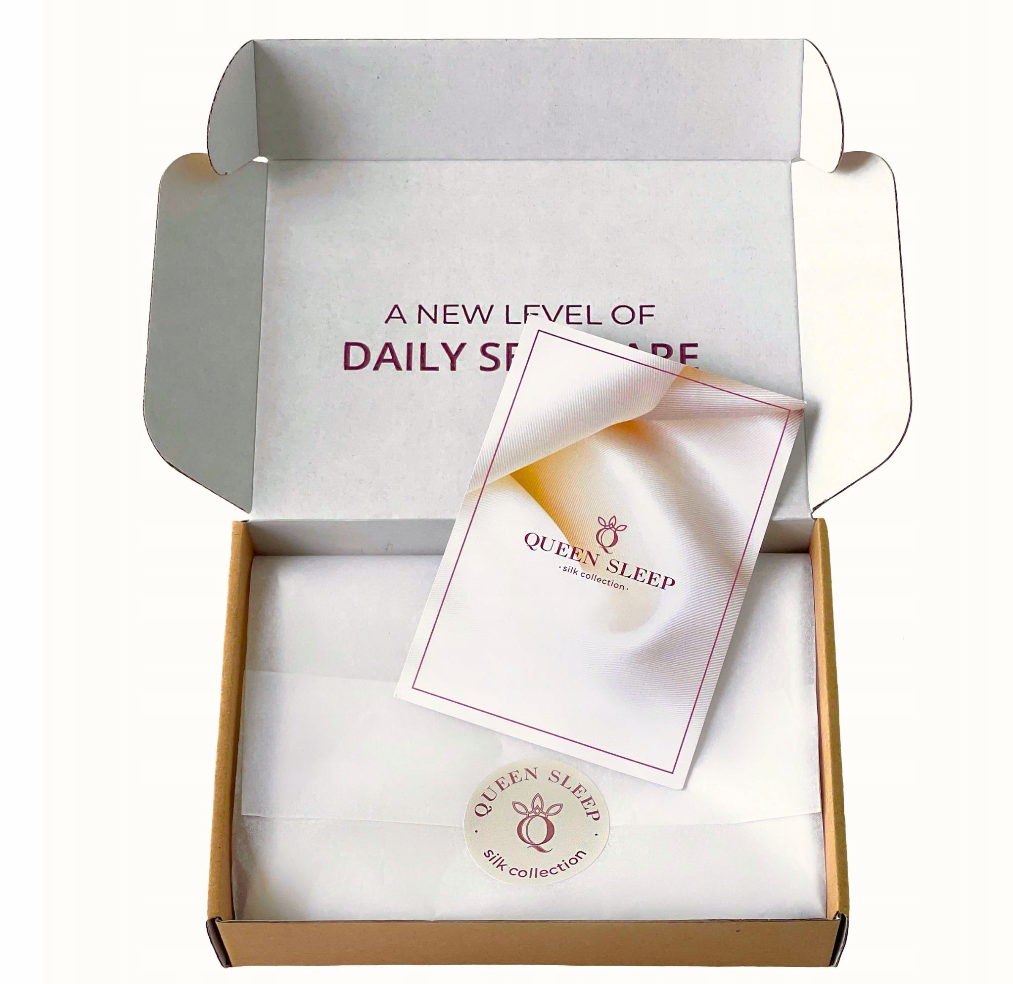 Poszewka Jedwabna 40x60 Naturalna, Jedwabna Gumka Kolor biały