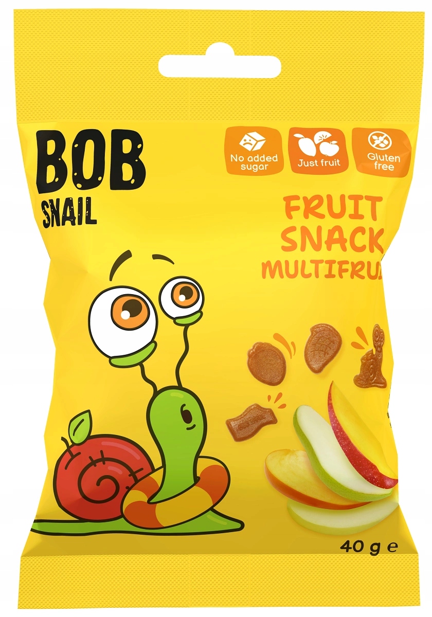 Bob Snail Mix Przekaska Wieloowocowy Jablko-Malina 20x40 g