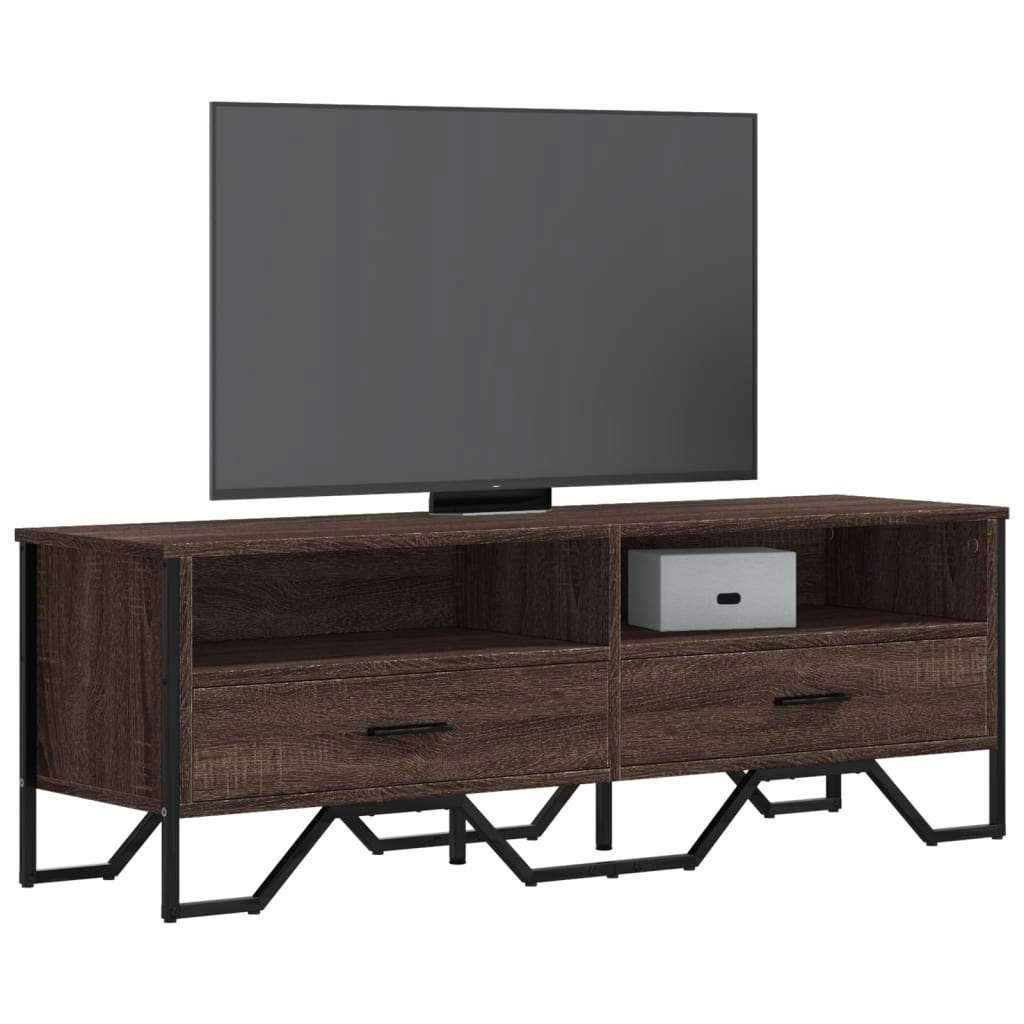 SZAFKA POD TELEWIZOR BRĄZOWY DĄB 122X34X41CM