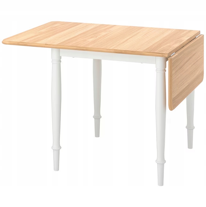 Stół składany Danderyd Ikea 80 x 134 x 75cm biały, dąb