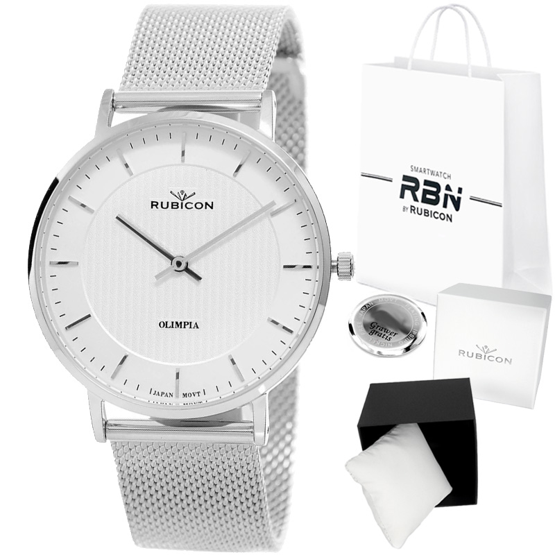 Dámské hodinky Rubicon elegantní síťovina Gravírování Box