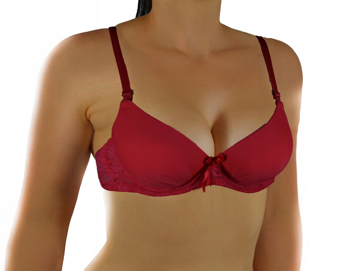 

push up Biustonosz B 75 bordo