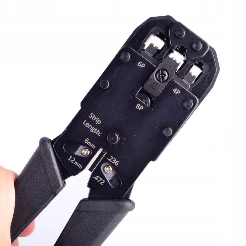 Zaciskarka zaciskacz wtyków RJ45 Lan, RJ12, RJ11, RJ10 HT-1008 Hanlong
