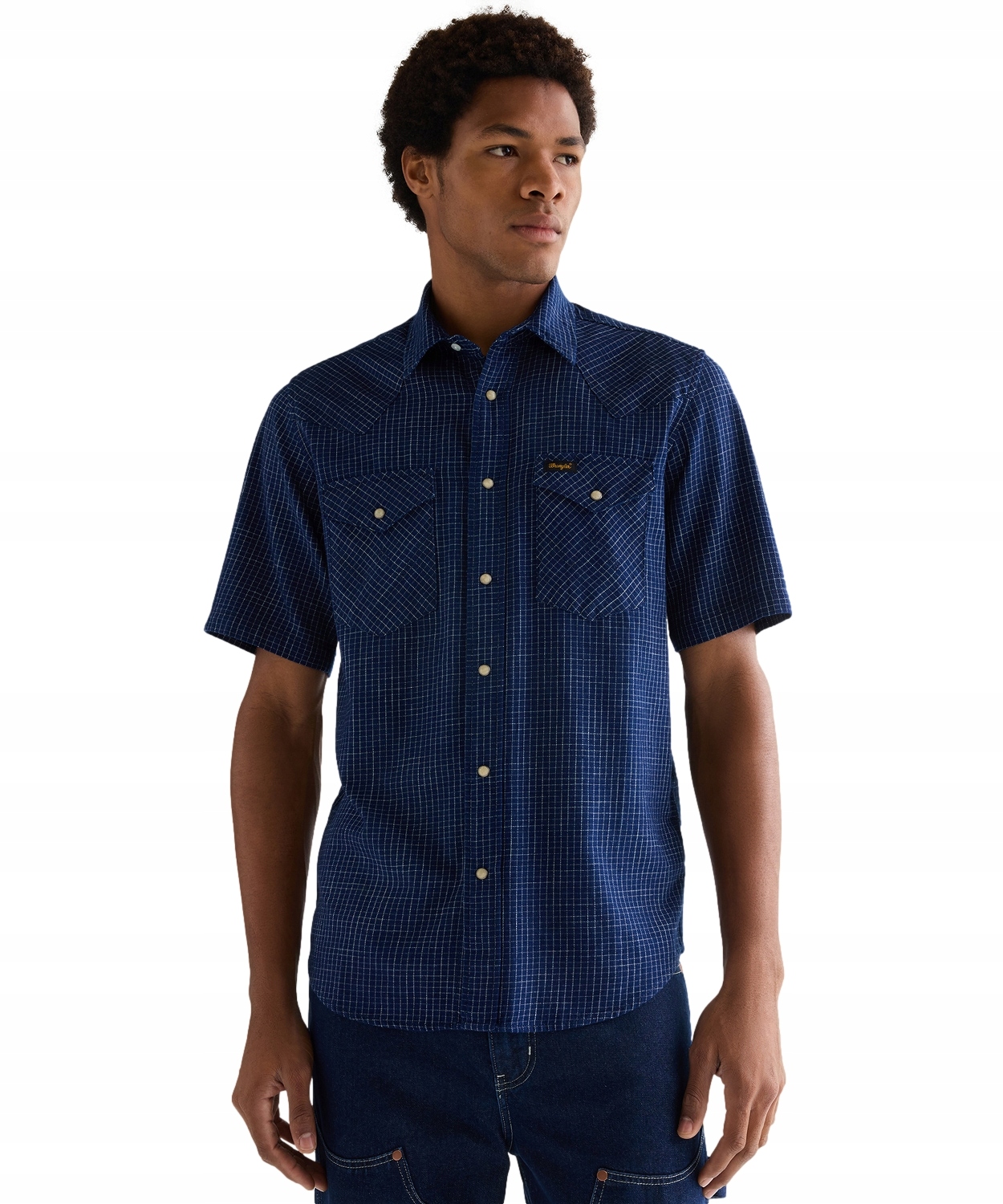 Košile Wrangler Ss Western Shirt 112378788 Indigo Blue XXL
