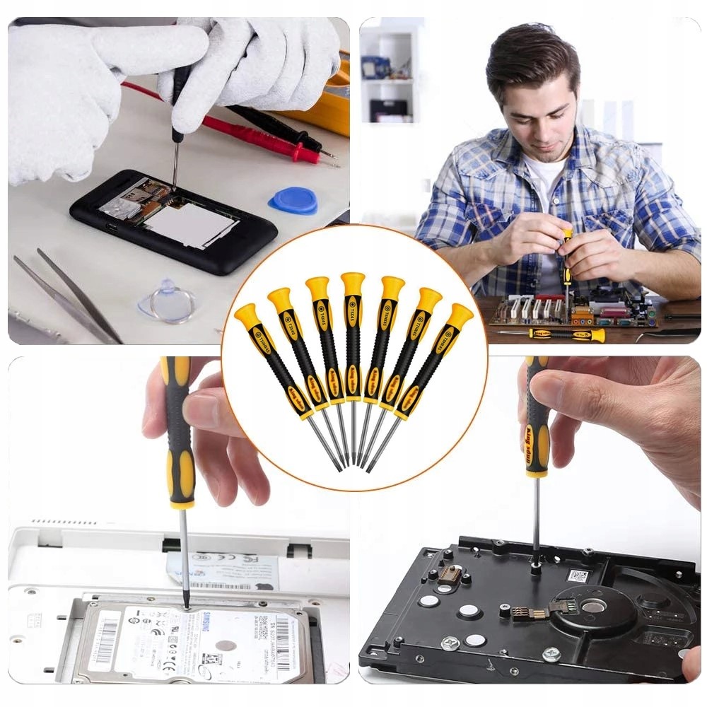 NARZĘDZIA ŚRUBOKRĘT TORX T3 T4 T5 T6 T7 T8 T10 DO TELEFON LAPTOP TABLET Marka King'sdun