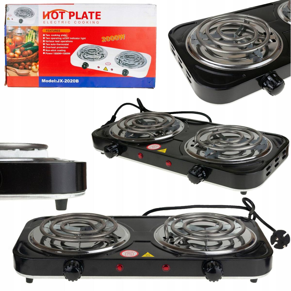 KUCHENKA ELEKTRYCZNA DWUPALNIKOWA TURYSTYCZNA 200