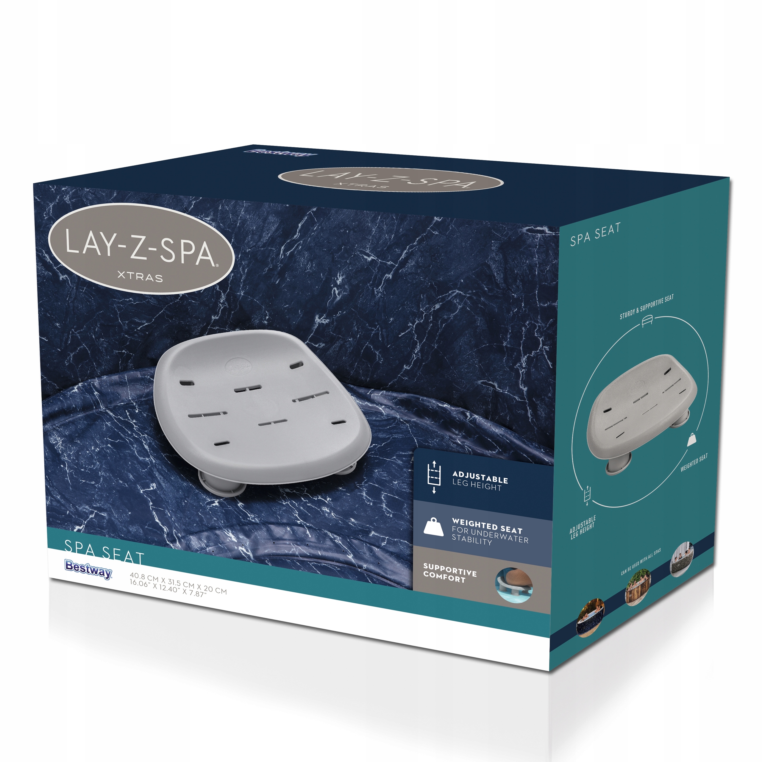 Sedátko pro vířivku s hydromasáží Regulace Bestway Lay-Z-SPA 60321