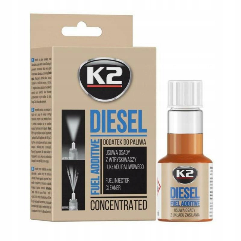 

K2 Diesel 50ml czyści wtryskiwacze diesla