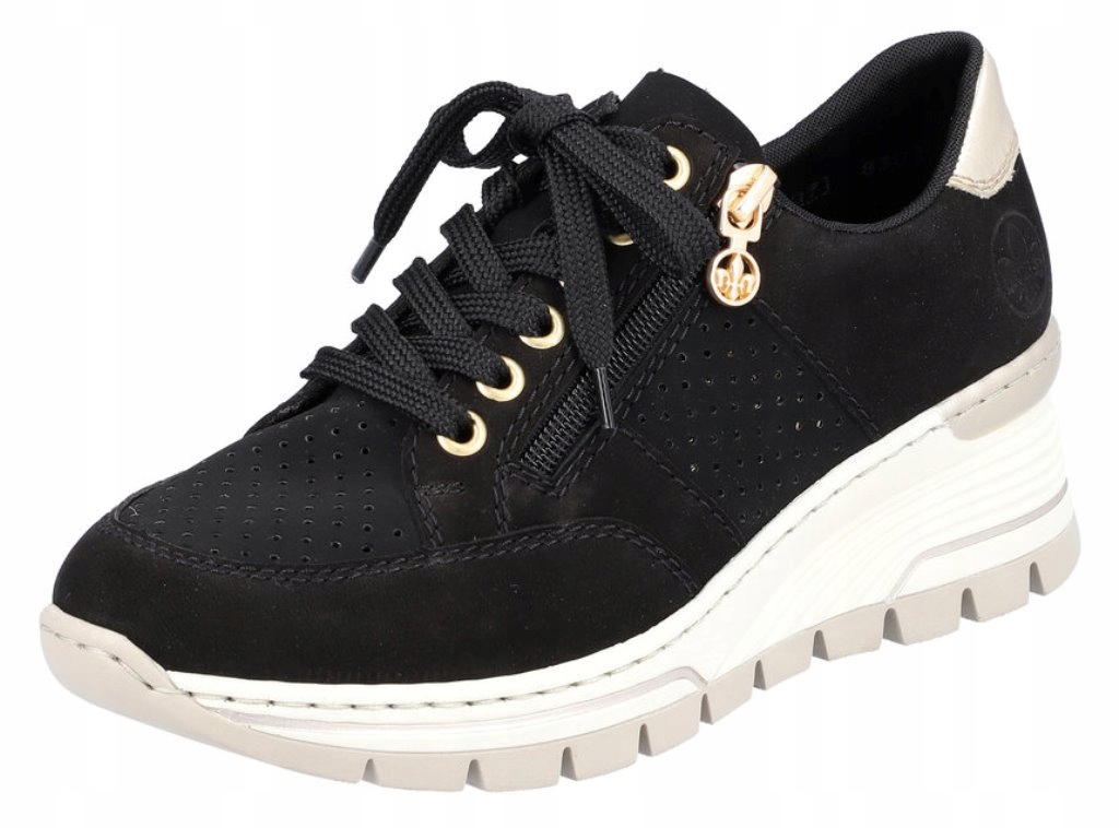 Rieker N8301-00 41 černé polobotky sportovní kotníkové tenisky