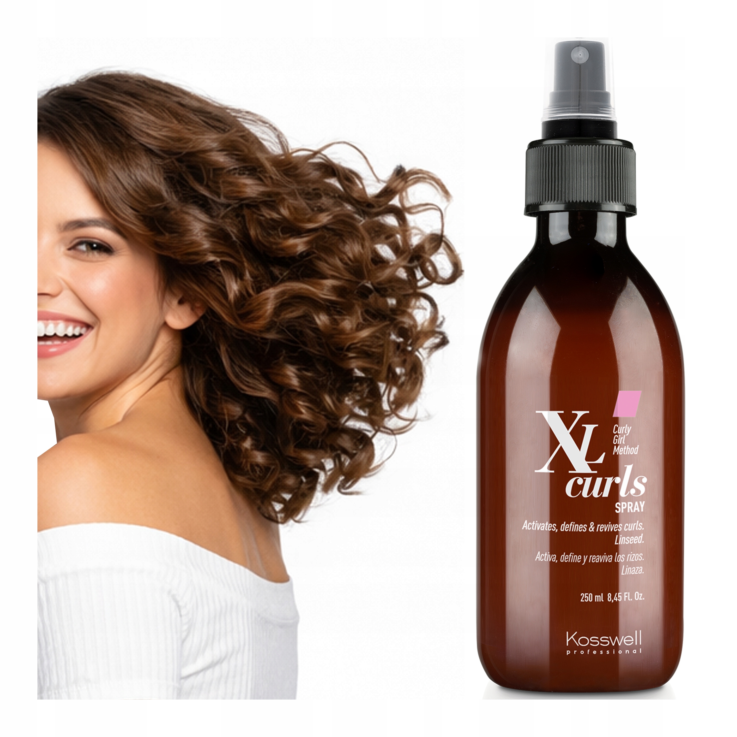 Kondicionér ve spreji pro kudrnaté vlasy Aktivátor vlnových kadeří Proti Krepatění