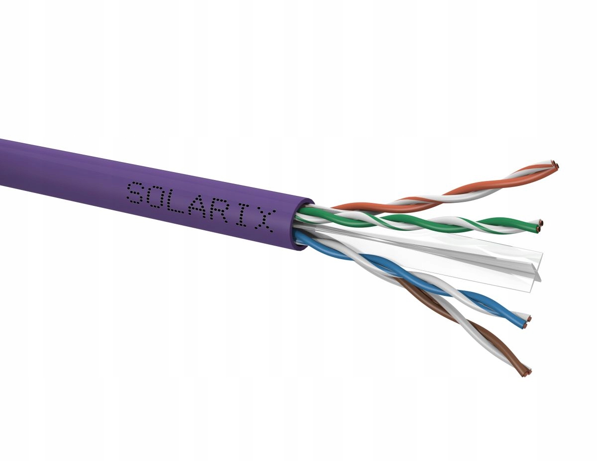 Inštalačný kábel Solarix CAT6 Utp Lsoh Dca-s2, d2, a1 100m/ box SXKD-6…