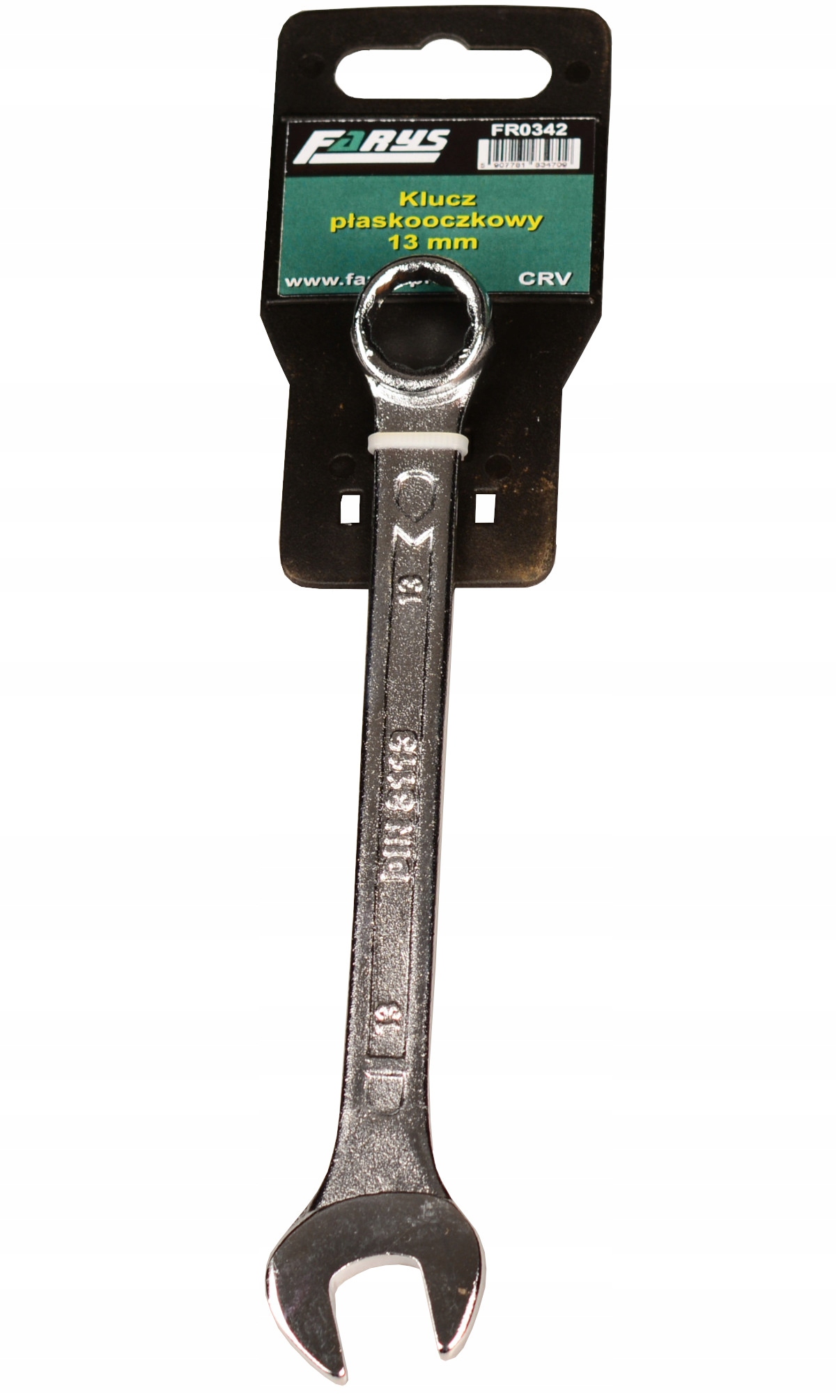 Klucz Płasko-oczkowy Płaski Oczkowy Ręczny 13mm CrV Stalowy Chrom FR0342