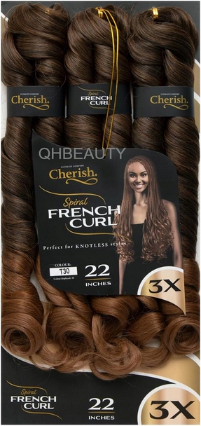 Włosy Doczepiane Kręcone Loki Cherish Syntetyczne 45cm Brąz 7D171