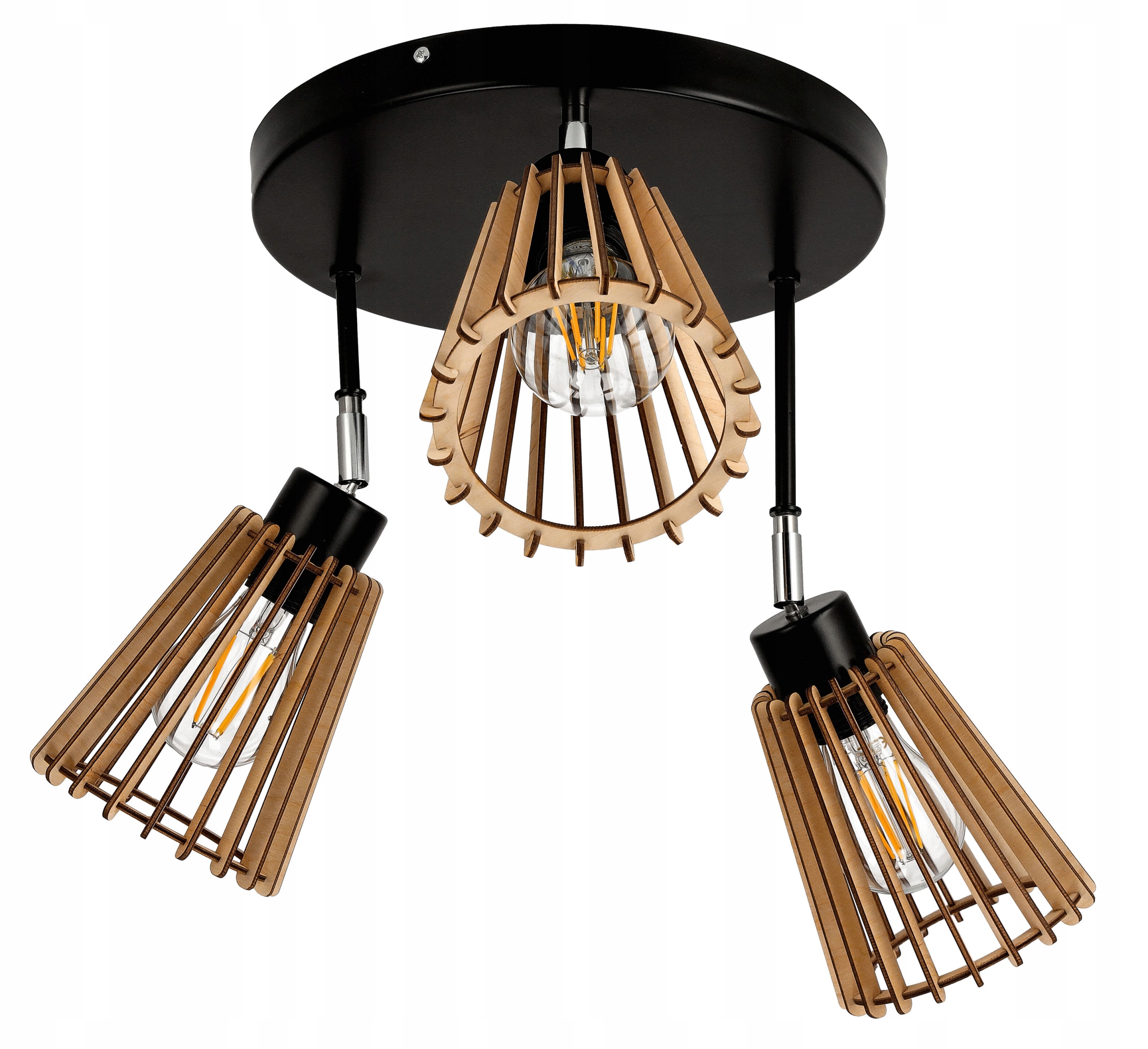 

Lampa plafon żyrandol ruch wysoki sufit Drewno eko