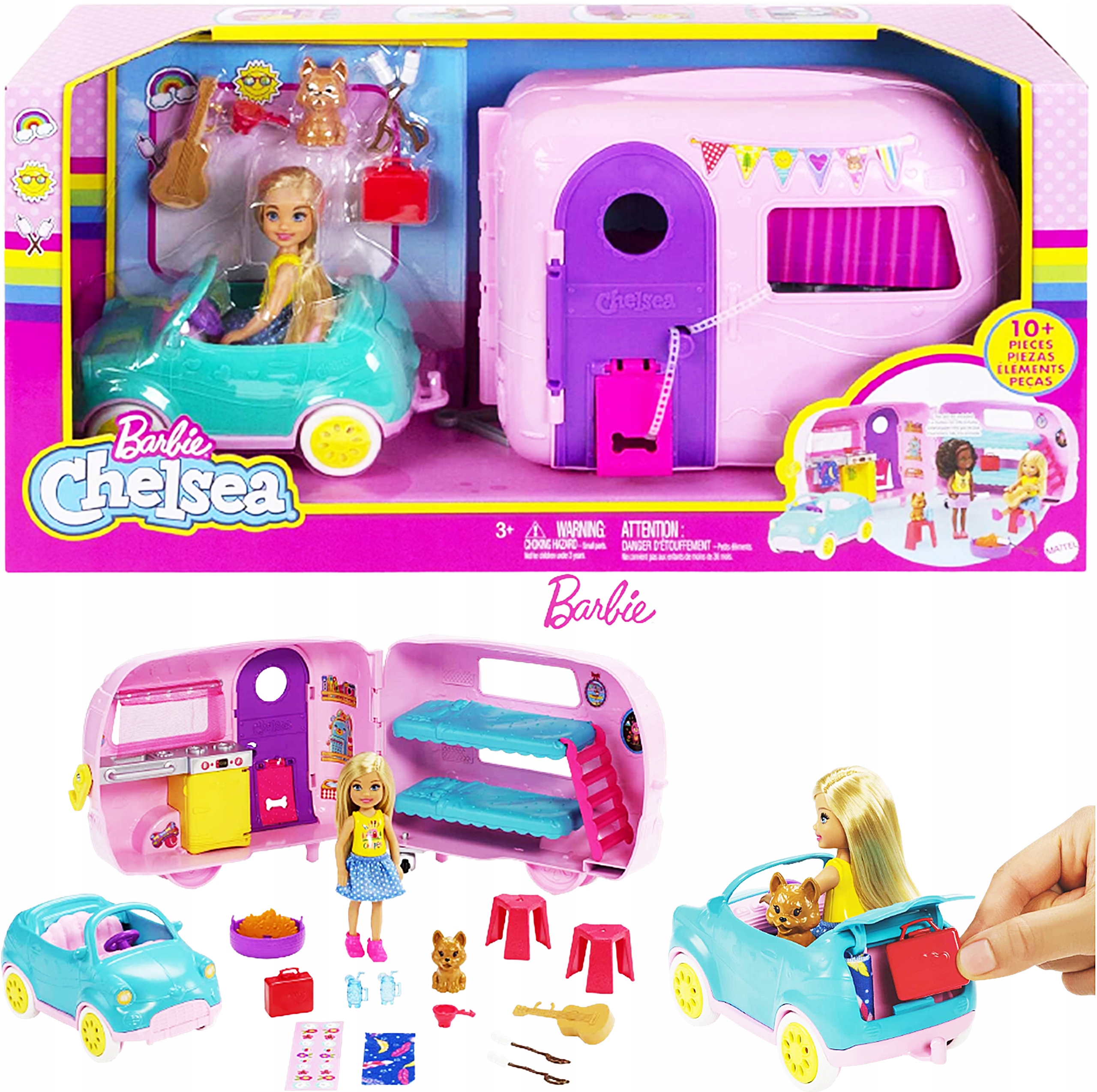 

Lalka Barbie Chelsea Kamper Kemping FXG90 Auto