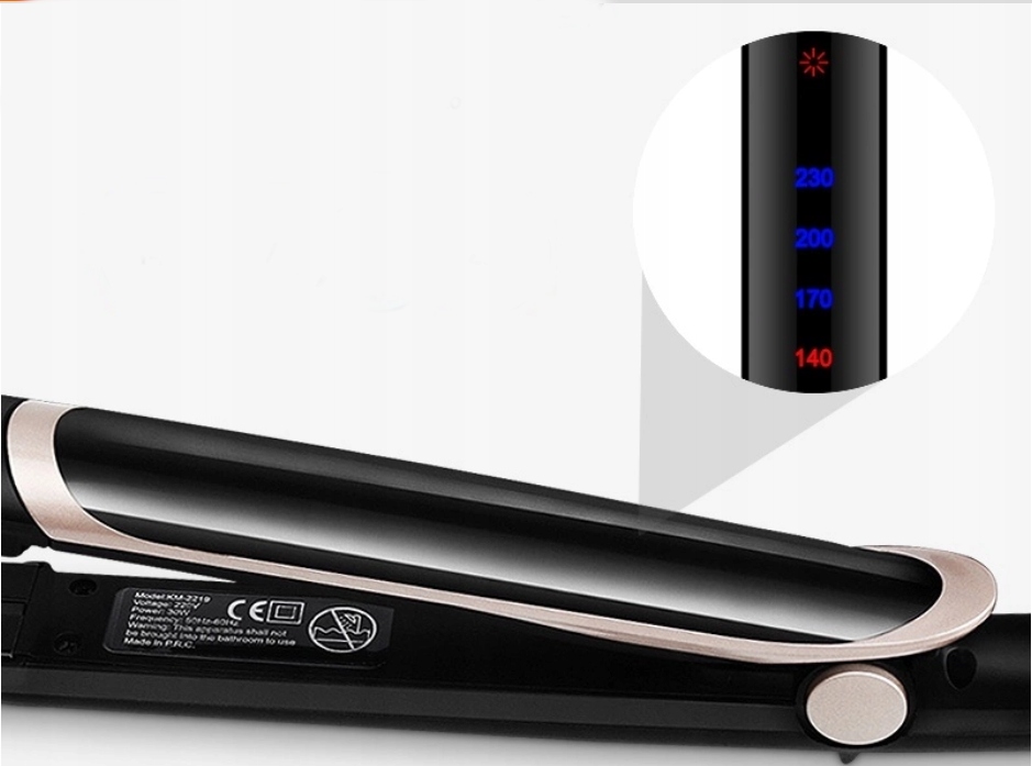 PROSTOWNICA DO WŁOSÓW CERAMICZNA PODCZERWIEŃ KEMEI Marka Kemei